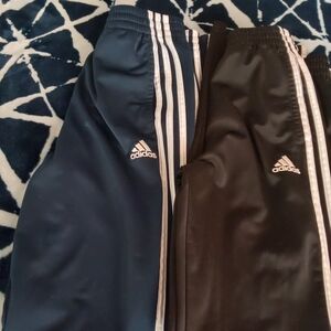 Adidas Kids' Black and Blue Track Pants